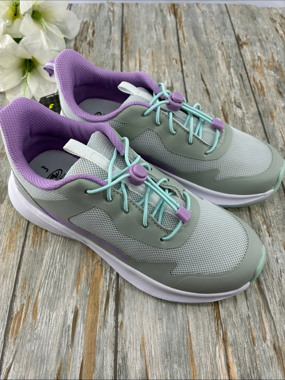 Little Girls Bungee Mesh Sneakers Shoes Size 3